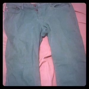 Abercrombie green slim jeans